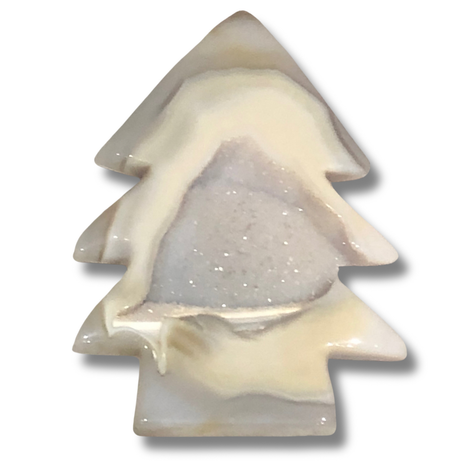 Crystal Druzy White Agate Christmas Tree