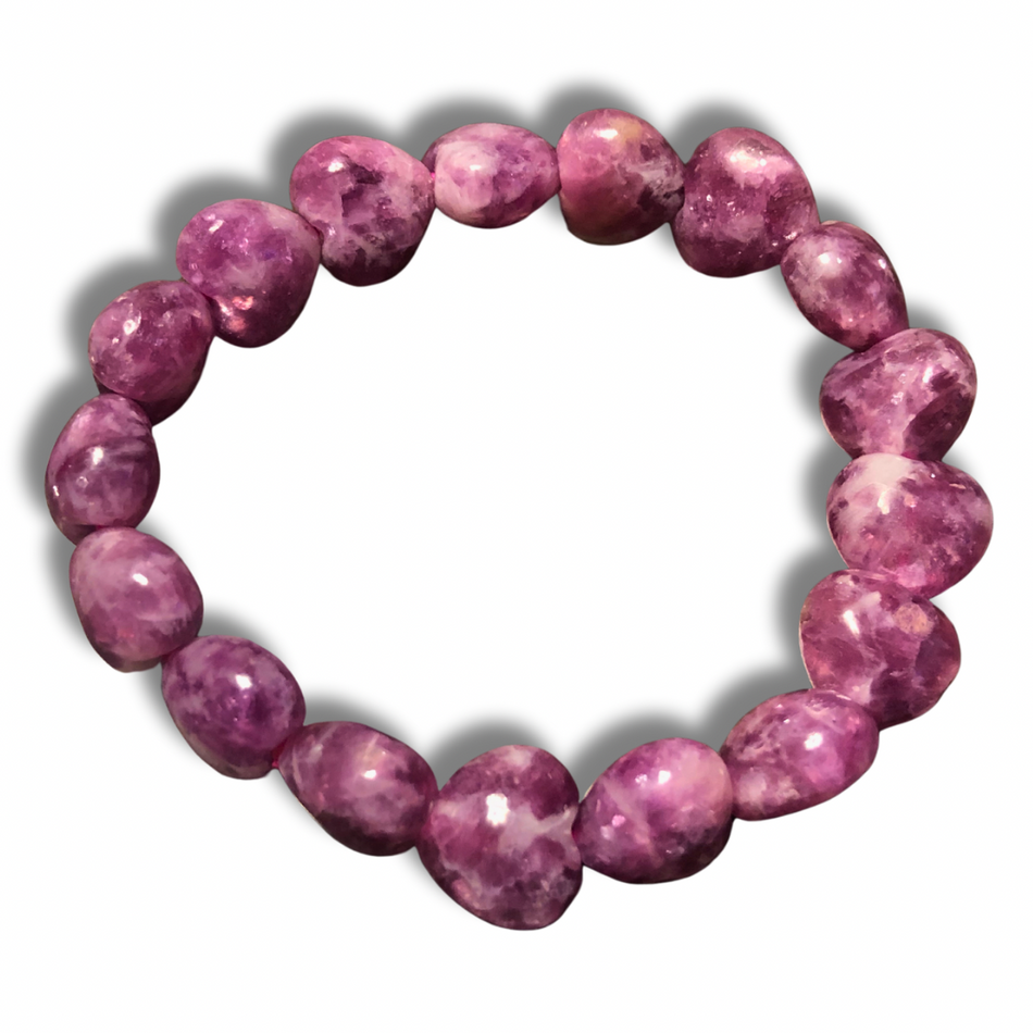 Purple Emerald Heart Bracelet