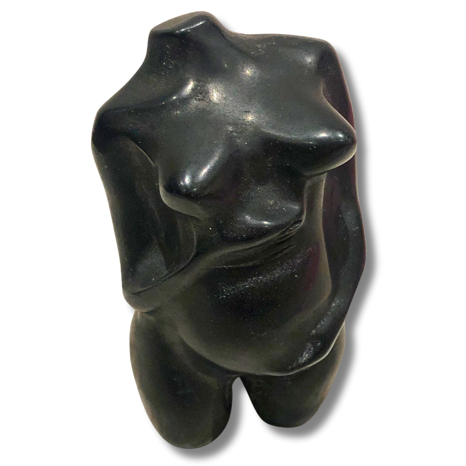 Black Obsidian Natural Crystal Pregnant Lady Body