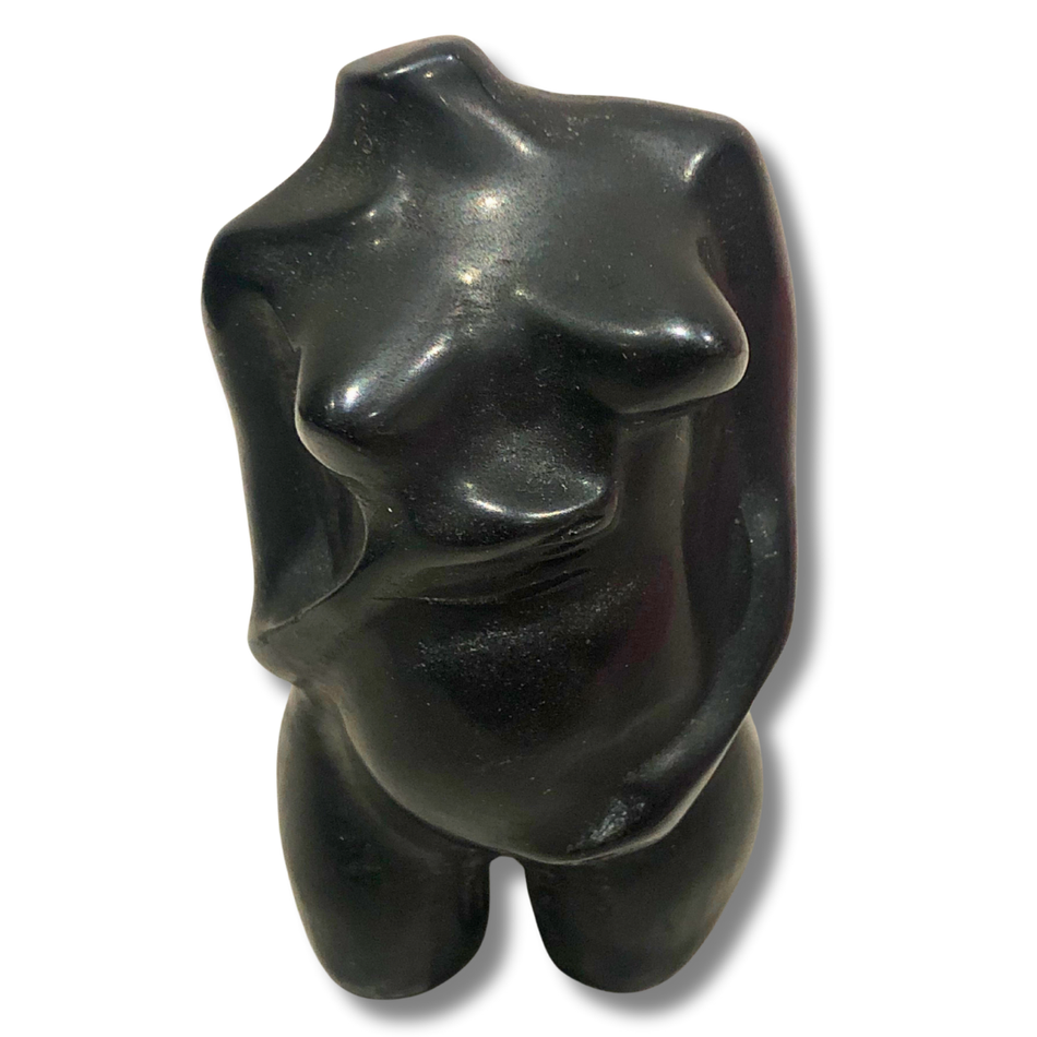 Black Obsidian Natural Crystal Pregnant Lady Body