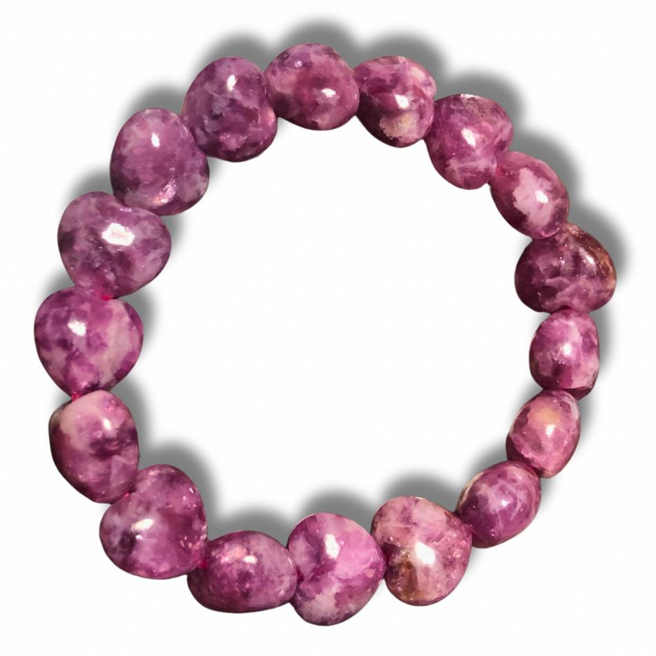 Purple Emerald Heart Bracelet