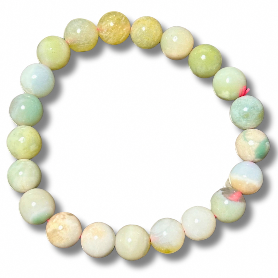 Green Flower Agate Bracelet