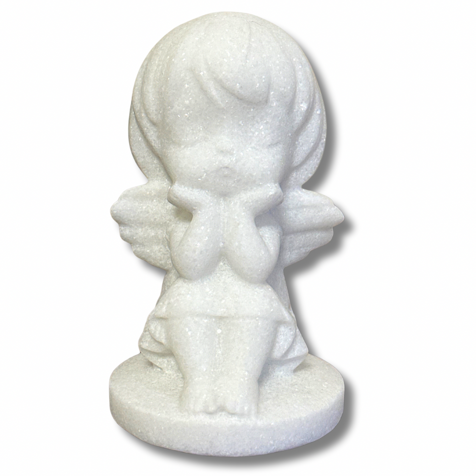 White Jade Angel Crystal Carving