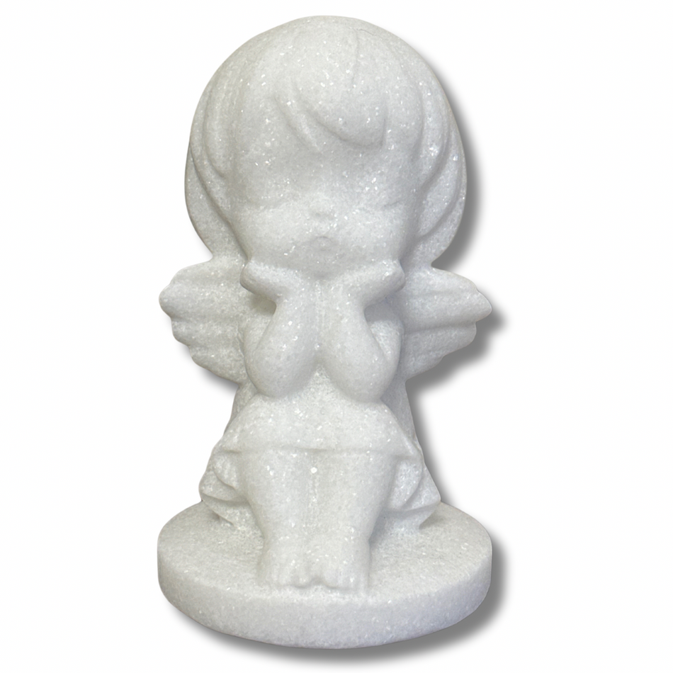 White Jade Angel Crystal Carving