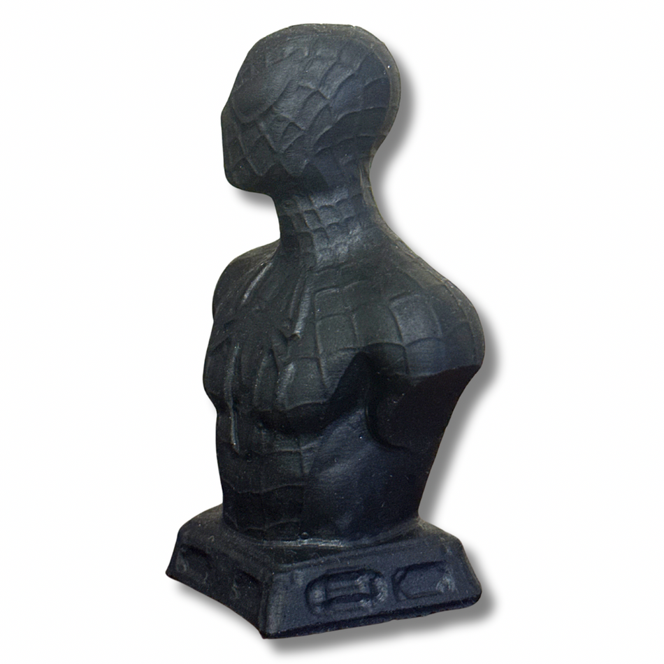 Black Obsidian Crystal Spider Man Carving