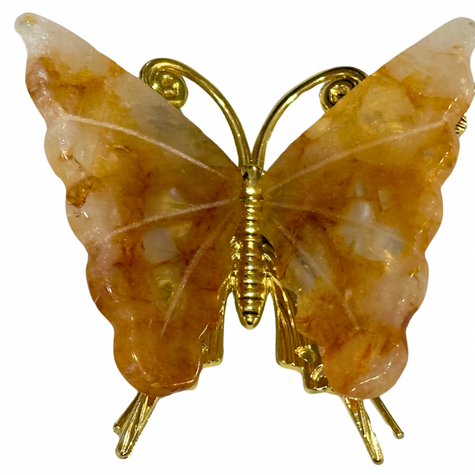 Golden Healer Butterfly Carving