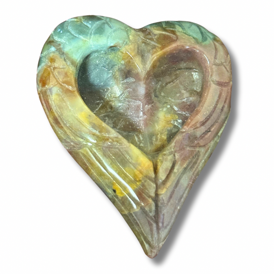 Ocean Jasper Mini Crystal Heart Bowl