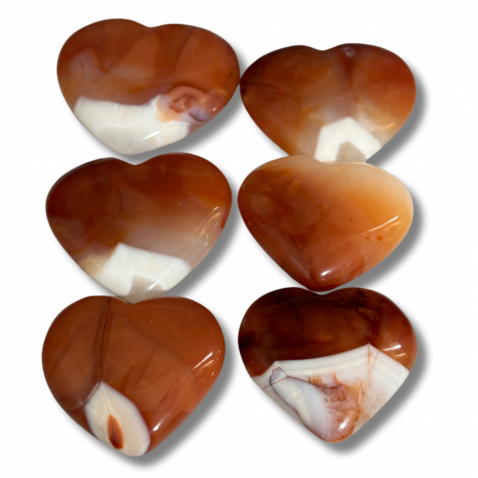 Carnelian Hearts Set