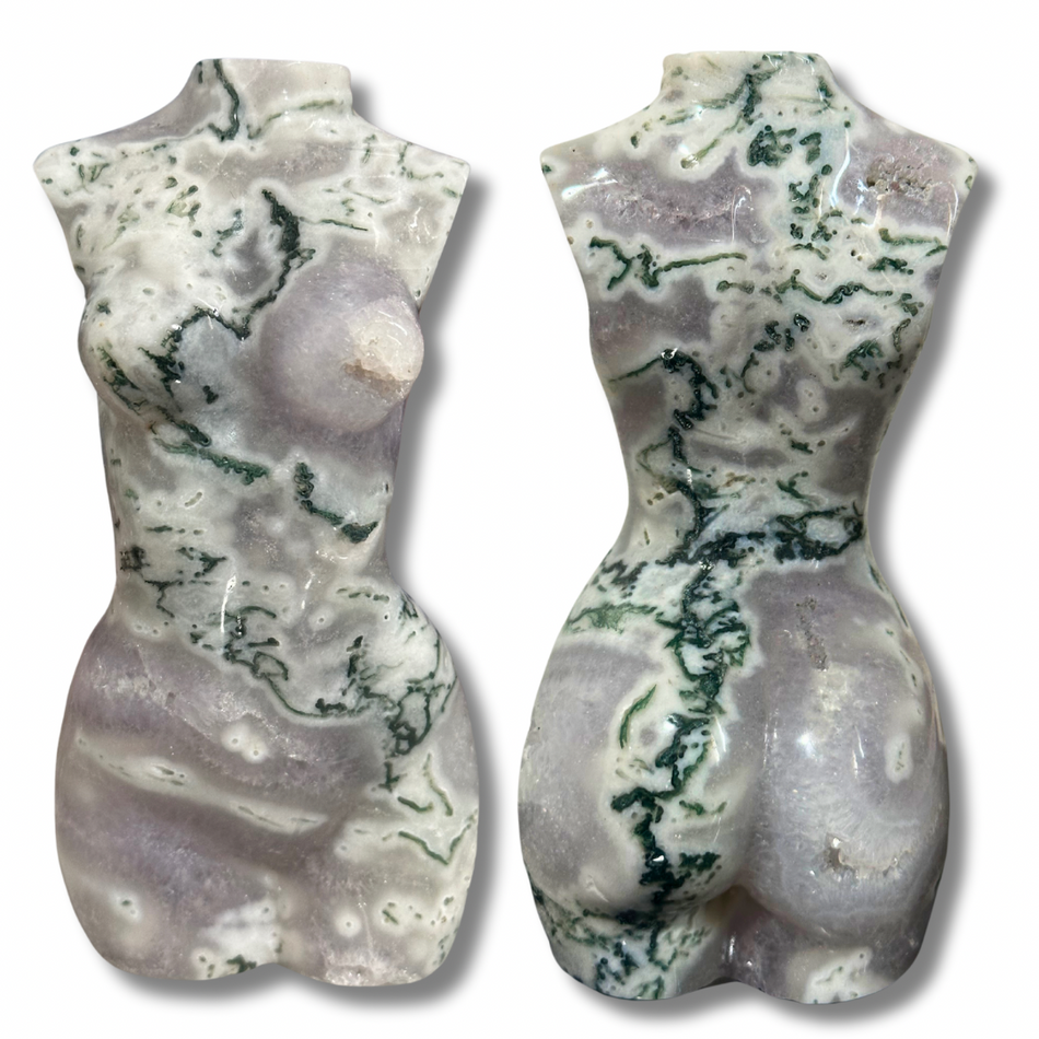 Sugar Druzy Moss Agate Female Body