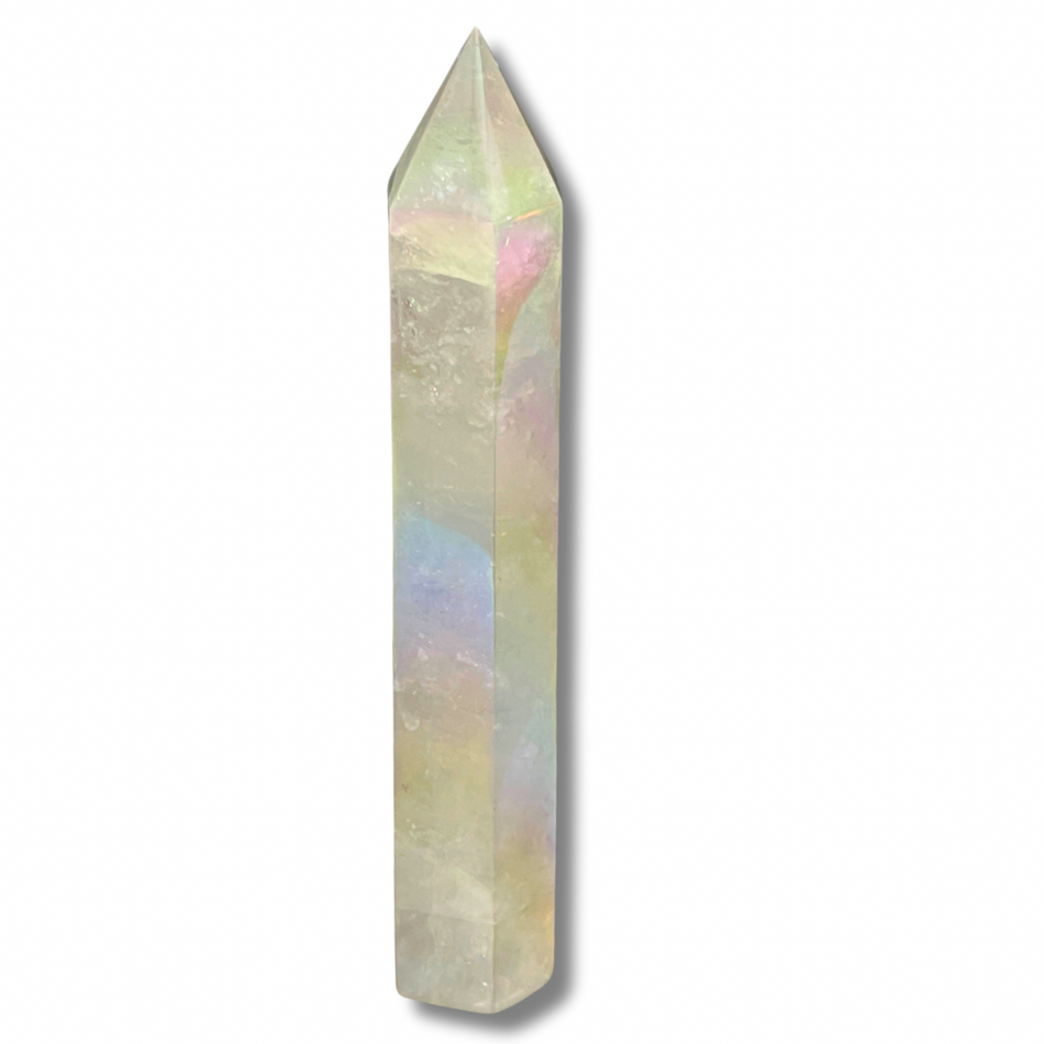 Aura Clear Quartz Crystal Tower