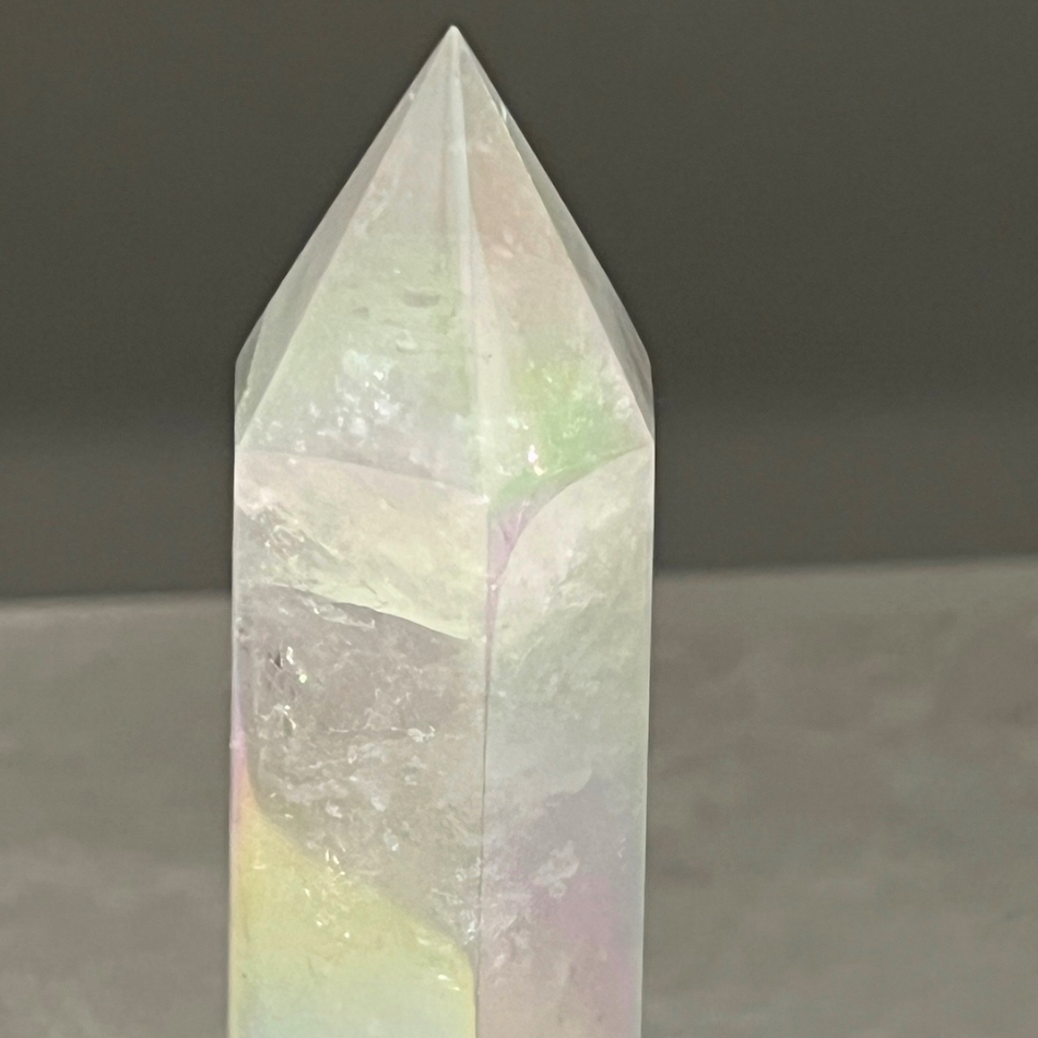 Aura Clear Quartz Crystal Tower