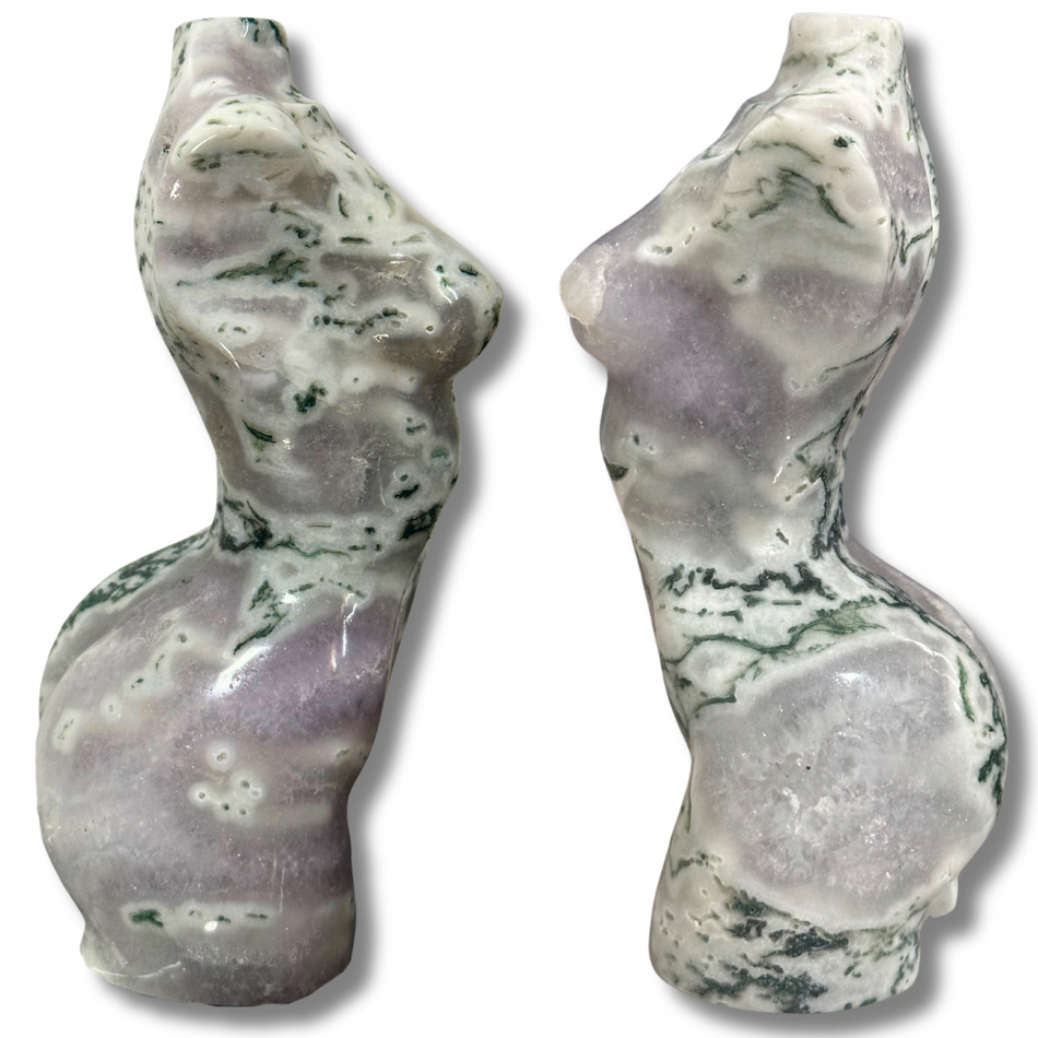 Sugar Druzy Moss Agate Female Body