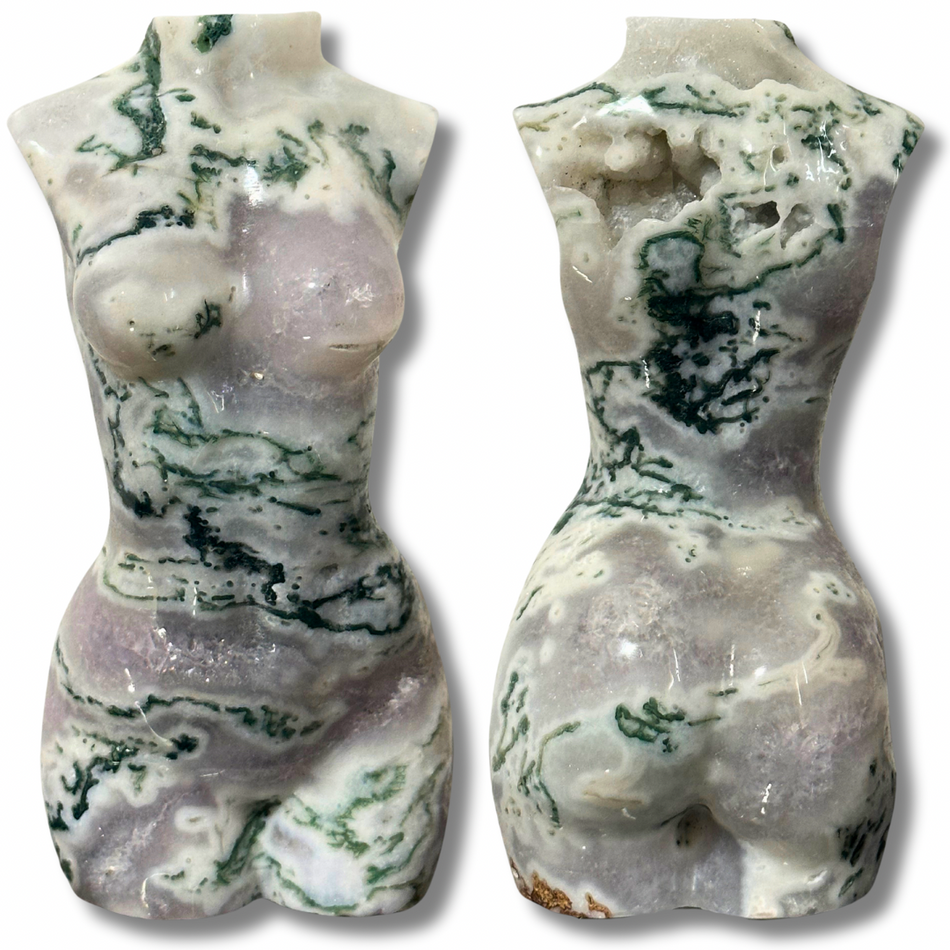 Sugar Druzy Moss Agate Female Body