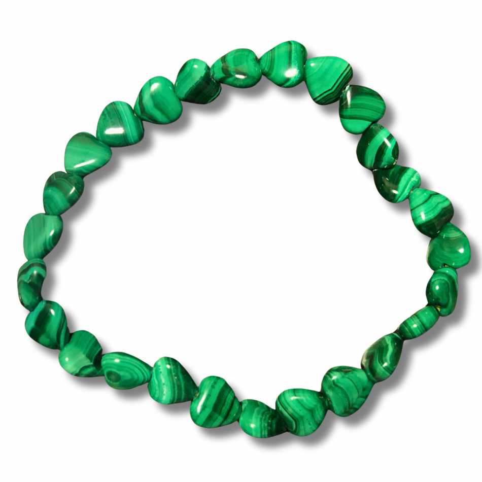 Malachite Hearts Bracelet