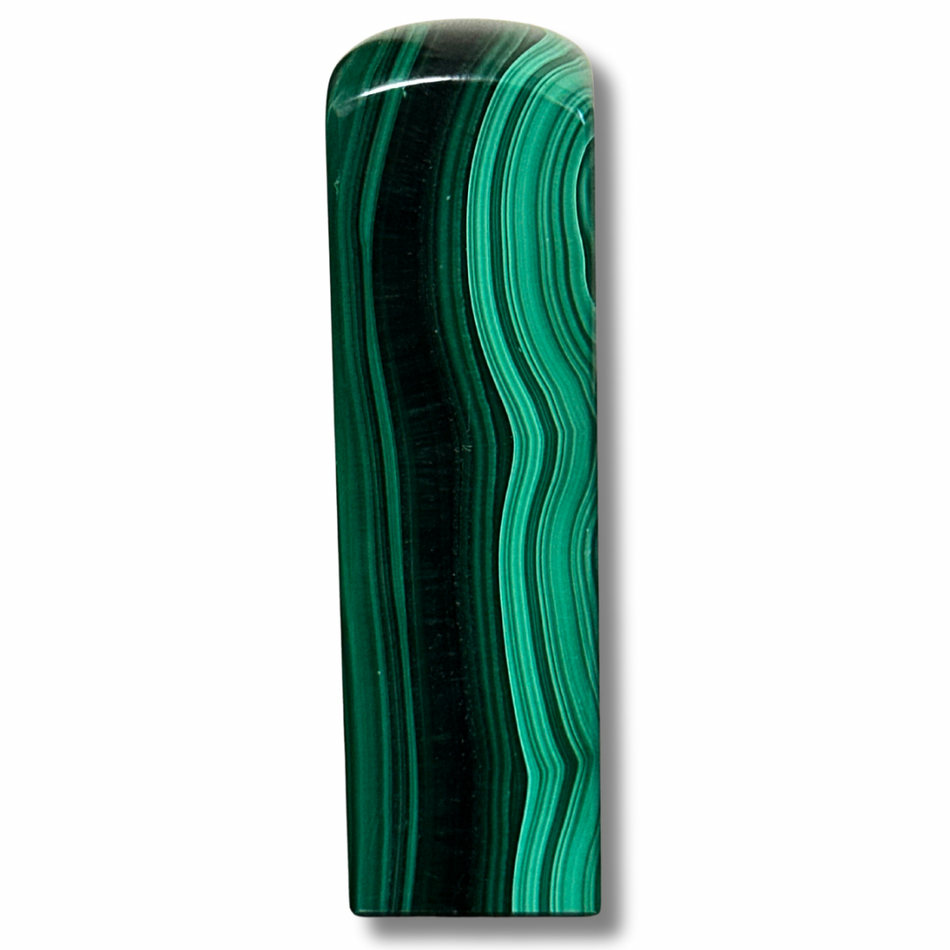 Malachite Crystal Tower with Velvet Flash