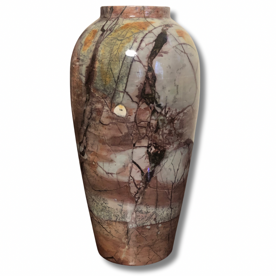 Natural Picture Stone Jasper Crystal Vase