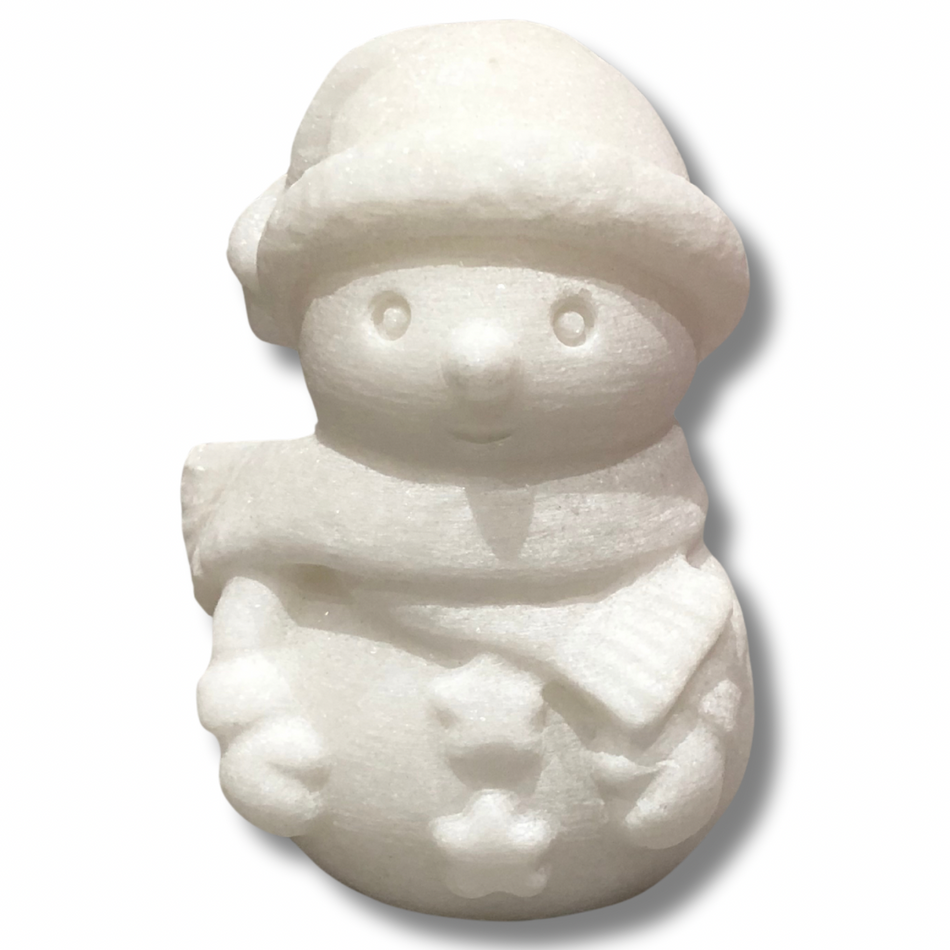 White Jade Snowman Carving