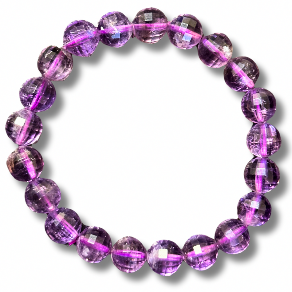 Amethyst Faceted Crystal Bracelet