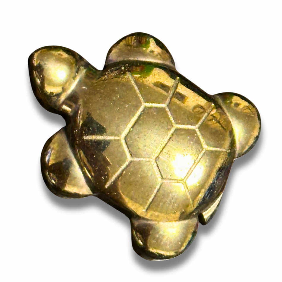 Small Pyrite Turtle Carvings (25mm)