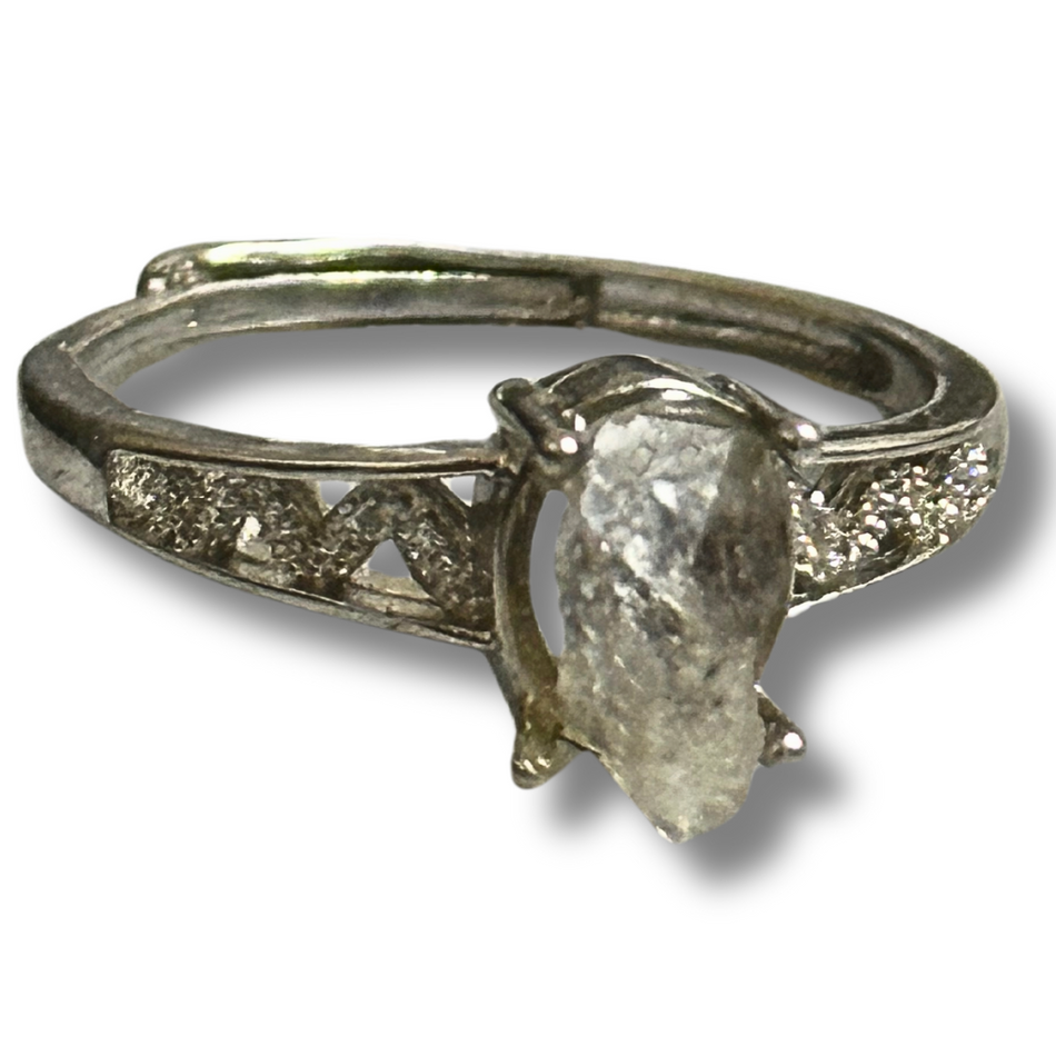 Herkimer Diamond Adjustable Ring