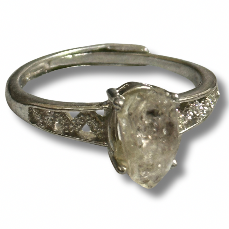 Herkimer Diamond Adjustable Ring