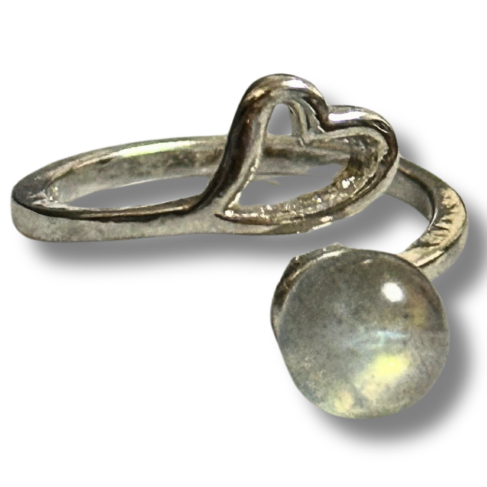 Labradorite 925 Silver Adjustable Ring