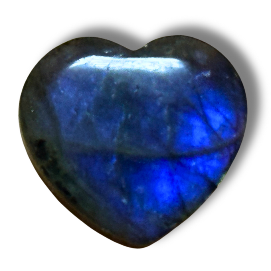 Labradorite Mini Heart with Strong Blue Flash (12mm)