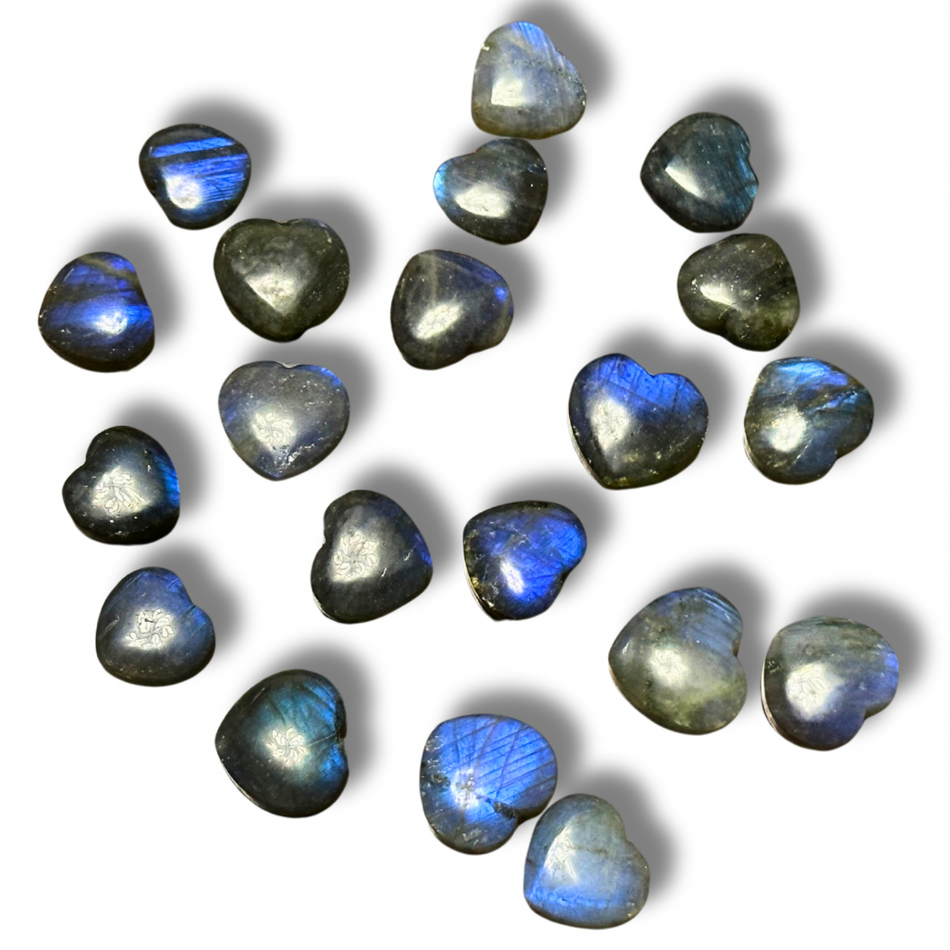 Labradorite Mini Heart with Strong Blue Flash (12mm)