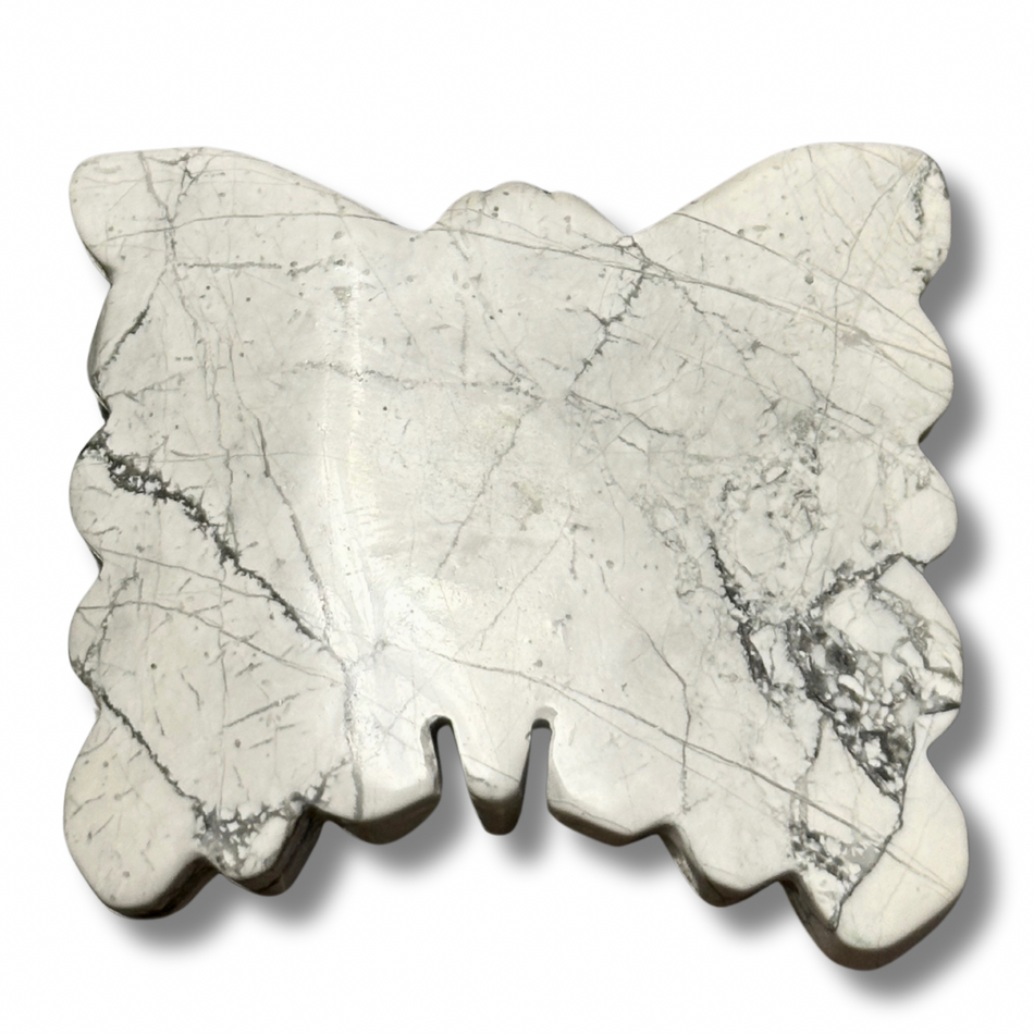 Howlite Butterfly Carving