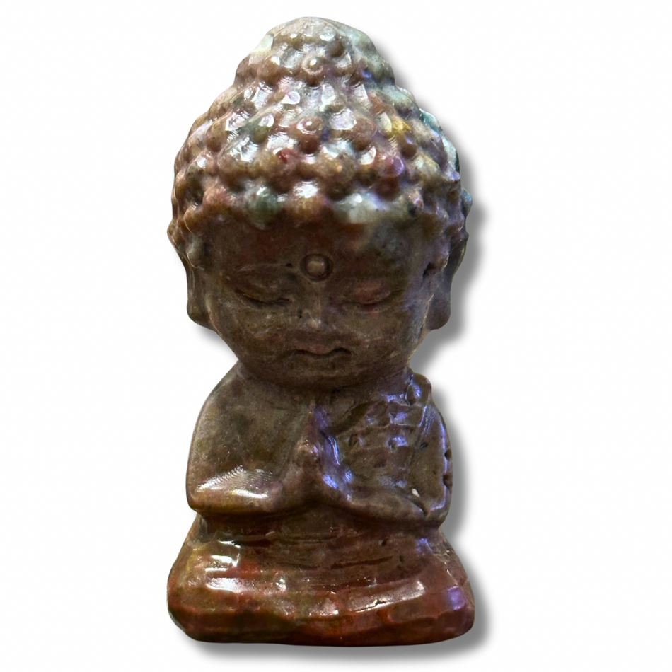 Ocean Jasper Mini Buddha Crystal Carving