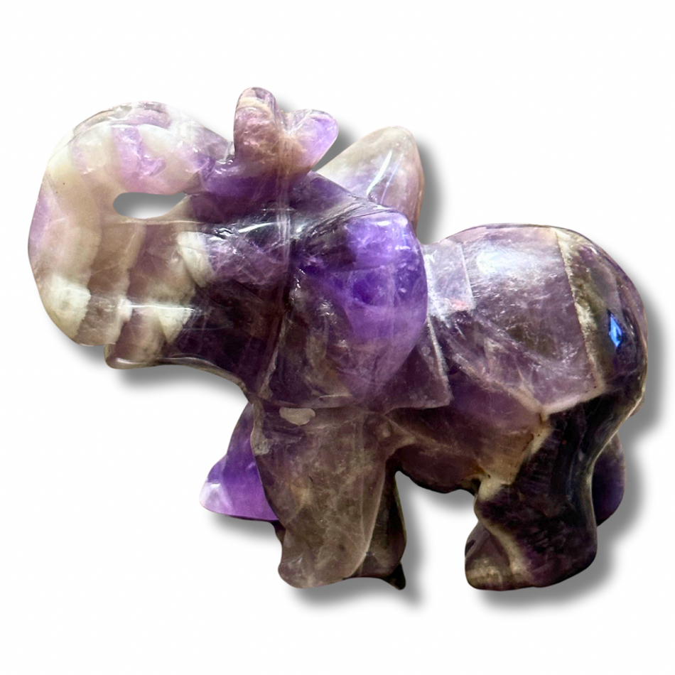 Dream Amethyst Elephant Crystal Carving